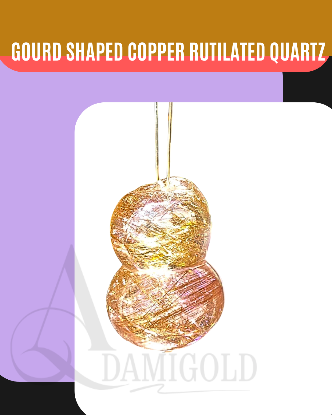 [Collector's Edition] Copper Rutilated Quartz Gourd