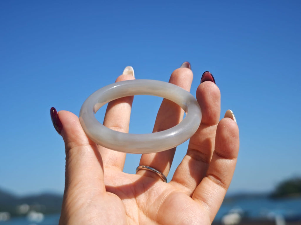 Hetian Jade Smoky Purple Bangle | A Noble Jade Color Inspired by Auspicious Purple Qi