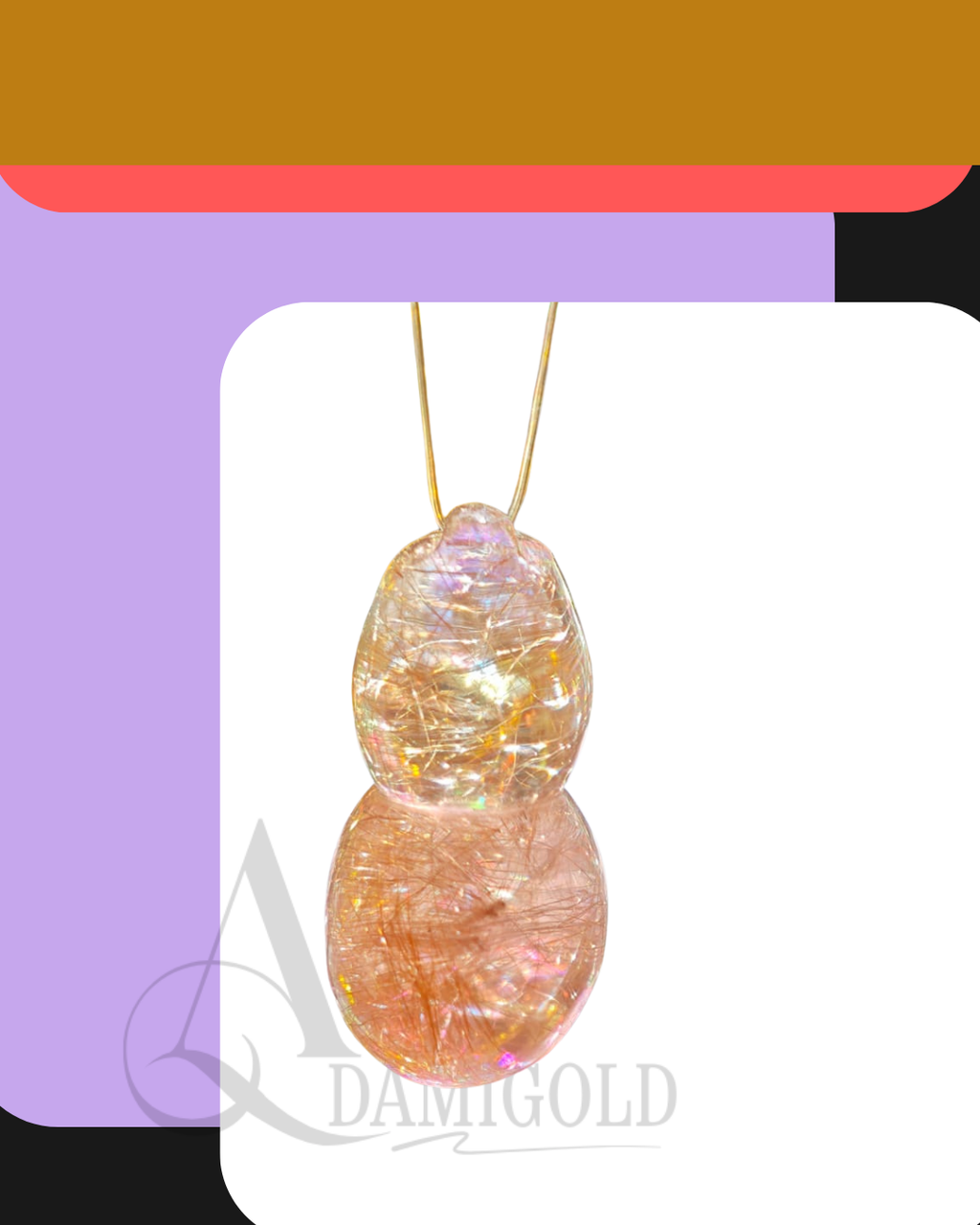 [Collector's Edition] Copper Rutilated Quartz Gourd