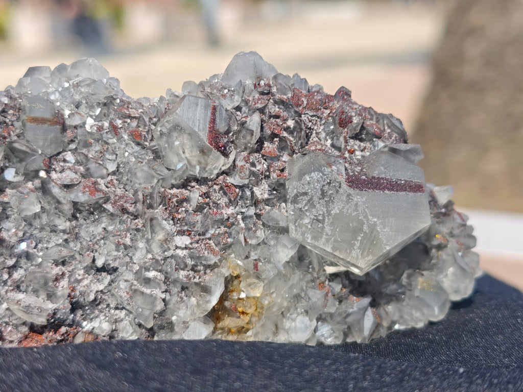 Eye of Gold | Fish-eye Calcite Rough Stone | Red Iron + Pyrite | Insight and Protection | Adamigold Jewellery Official Website www.adamigoldjewellery.com