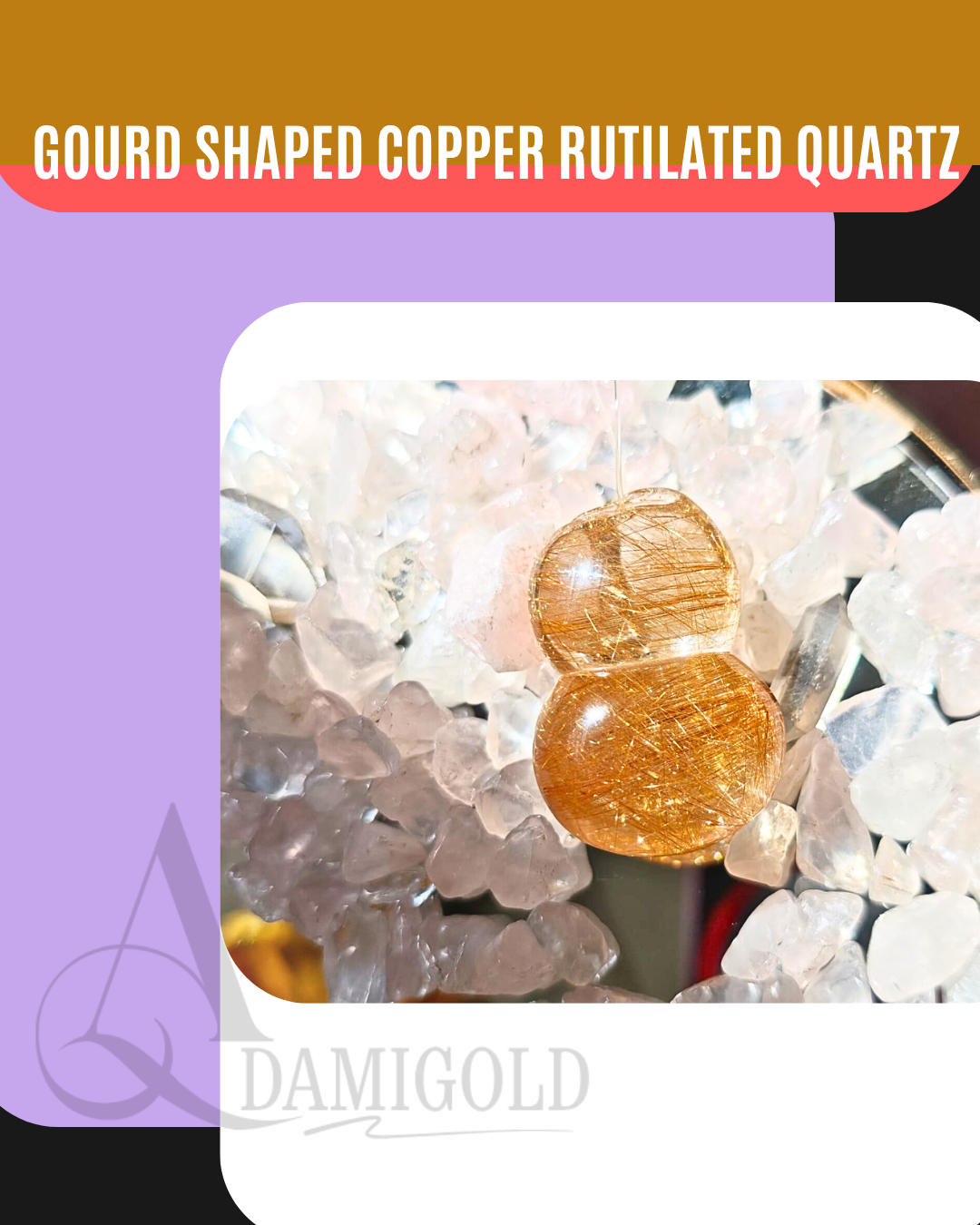 [Collector's Edition] Copper Rutilated Quartz Gourd