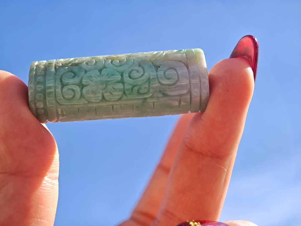 Adamigold | 春彩黃翡翠手工雕花配珠｜Spring &amp; Yellow Jadeite Carving with Beads (Handmade)