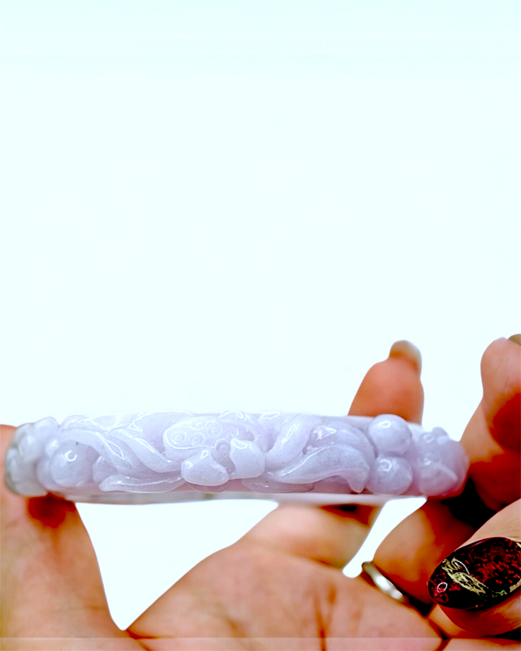 翡翠春彩烏雞手鐲｜緬甸天然A貨，冷艷奢華