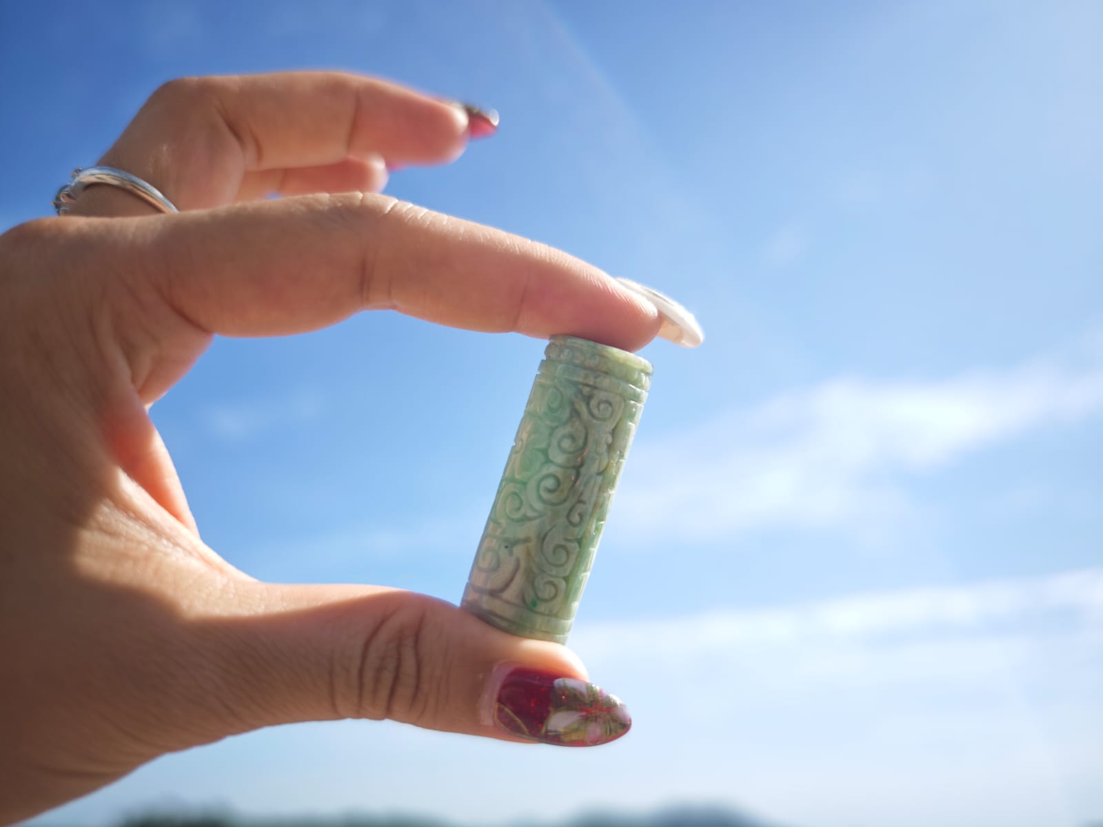 Adamigold | 春彩黃翡翠手工雕花配珠｜Spring &amp; Yellow Jadeite Carving with Beads (Handmade)