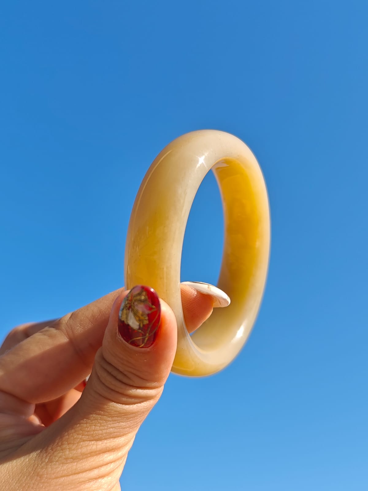 Hetian Jade Sugar Jade Bangle | A Rare Treasure with Honey-Colored Texture